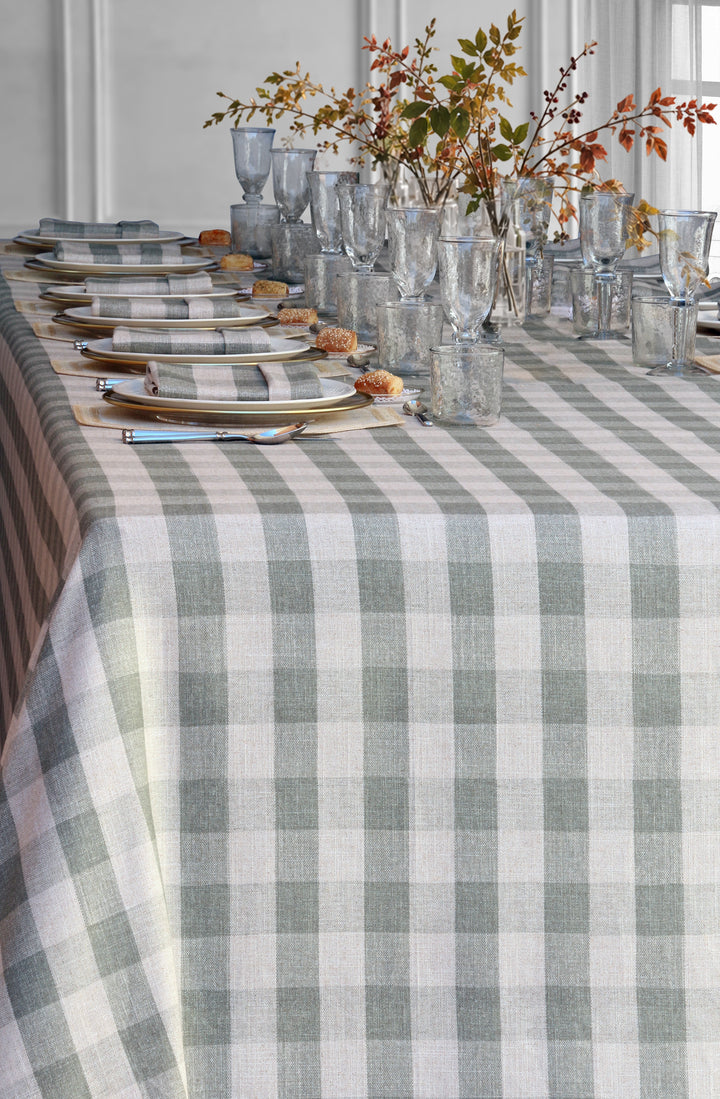 Bistrot Green Printed Tablecloth