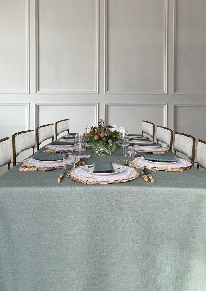 Mantel Resinado Verde Eucalipto