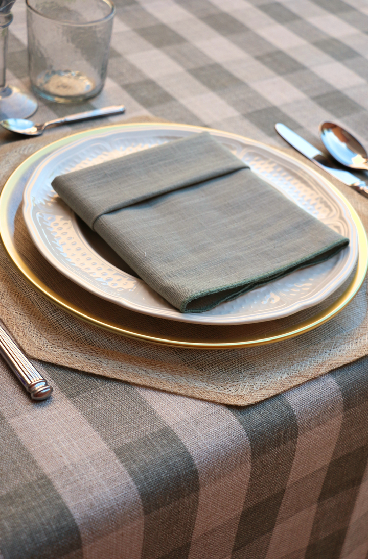 Bistrot Green Printed Tablecloth