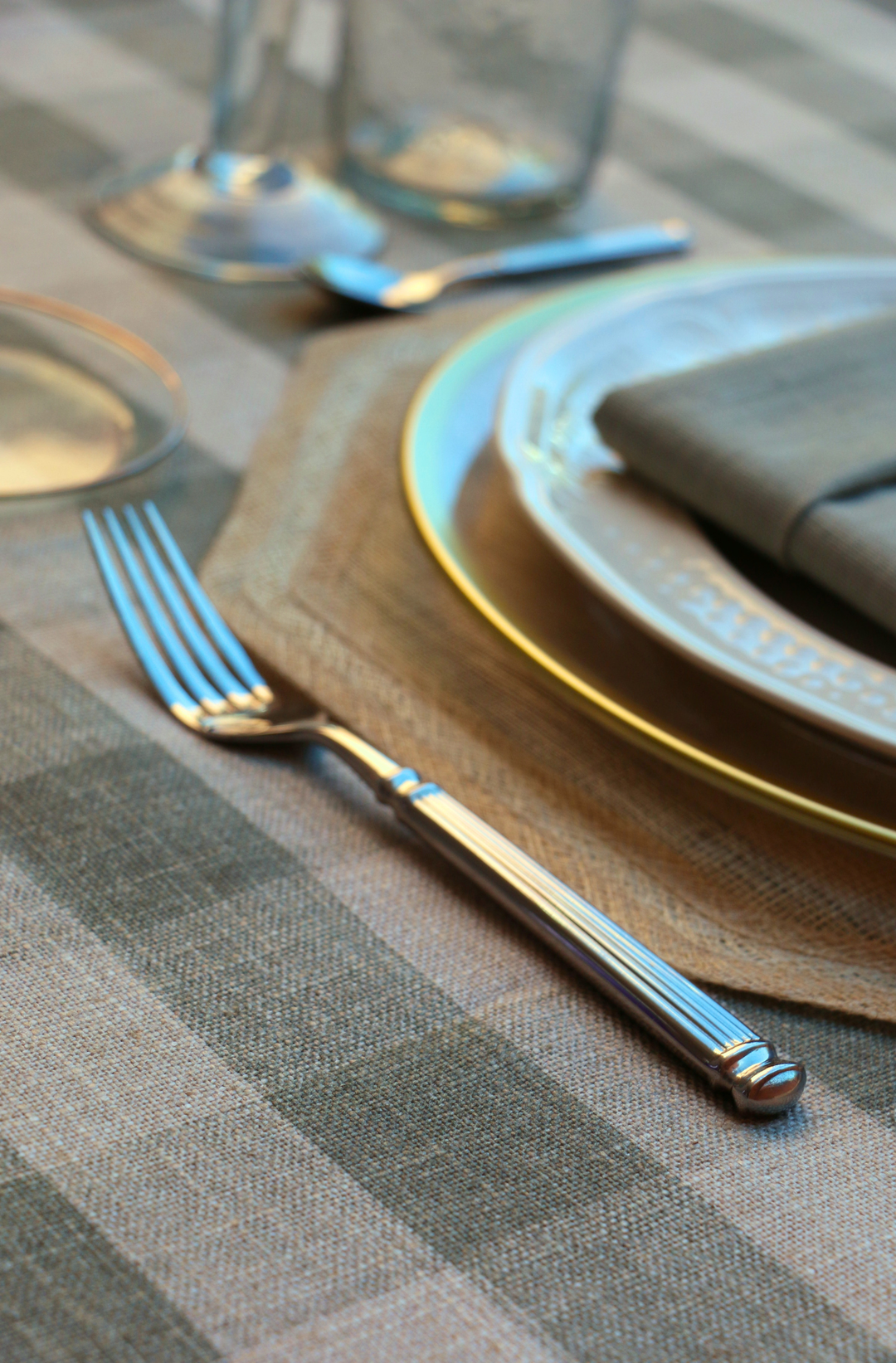 Bistrot Green Printed Tablecloth