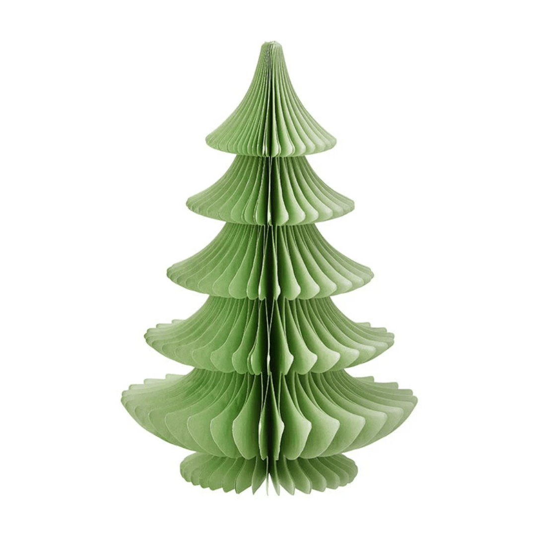 Abeto De Papel Decorativo Verde 16 CM - La Compañía Francesa