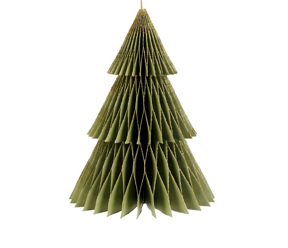 Abeto Decorativo Papel Verde Pequeño - La Compañía Francesa