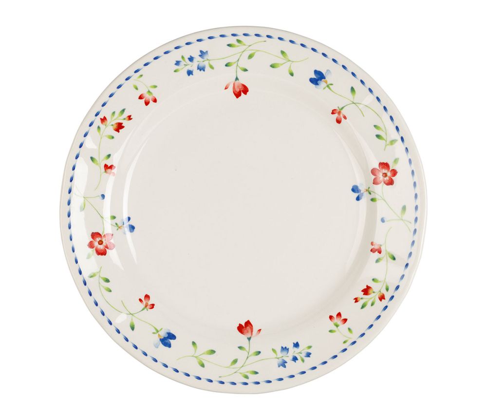 Dinnerware set Fleur Rouge & Blue 18 Pieces