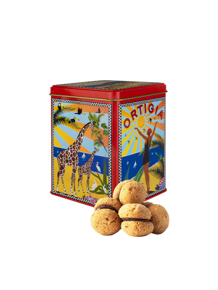 Caja de Galletas Artesanas de Avellana con Chocolate Negro