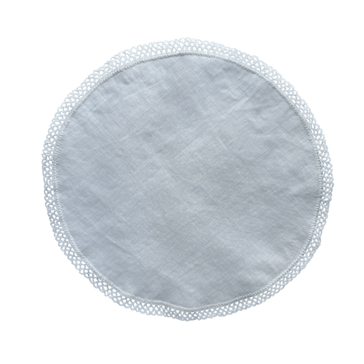 Bajoplato de Lino Blanco con Puntilla - La Compañía Francesa