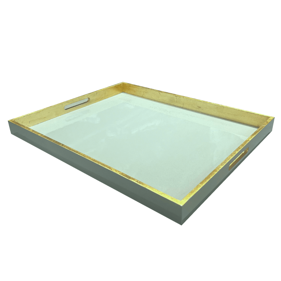 Bandeja París Grande color Verde Agua / Oro - La Compañía Francesa