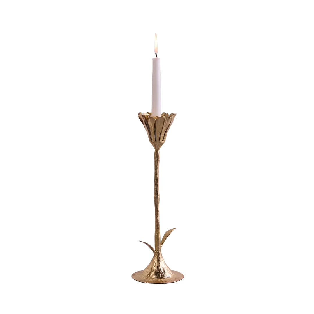 Tall Gold Floral Chandelier
