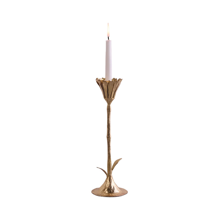 Tall Gold Floral Chandelier