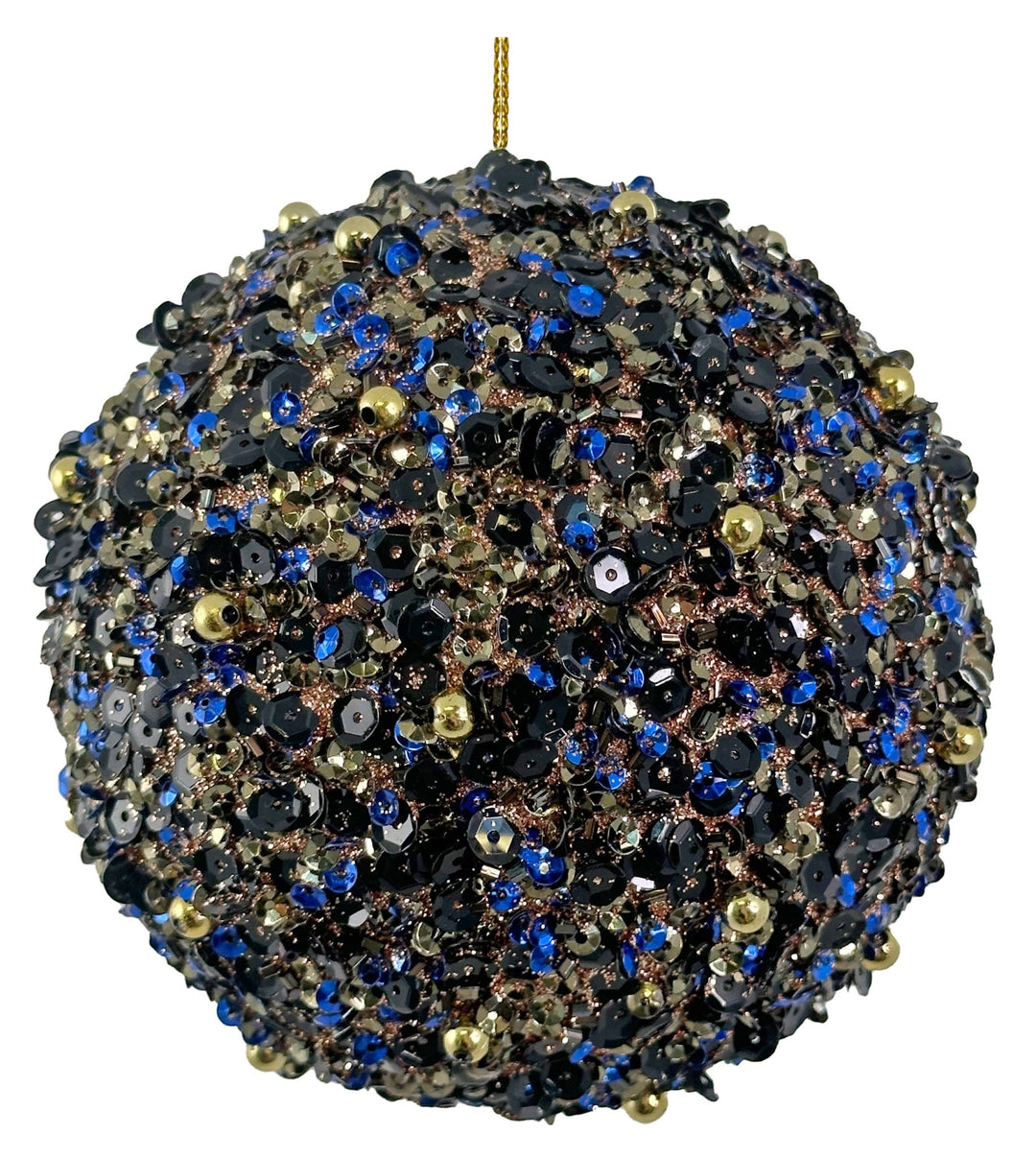 Bola de Navidad Bijou Bleu & Or Grande - La Compañía Francesa