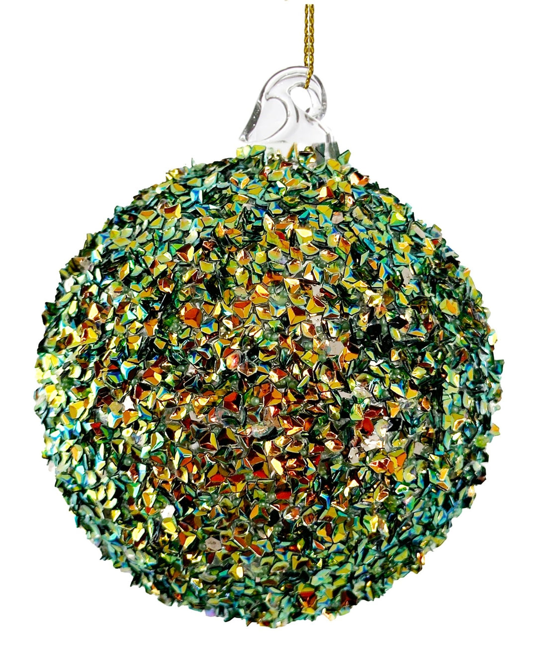 Bola de Navidad Brillance Vert & Or Pequeña Set/4 - La Compañía Francesa