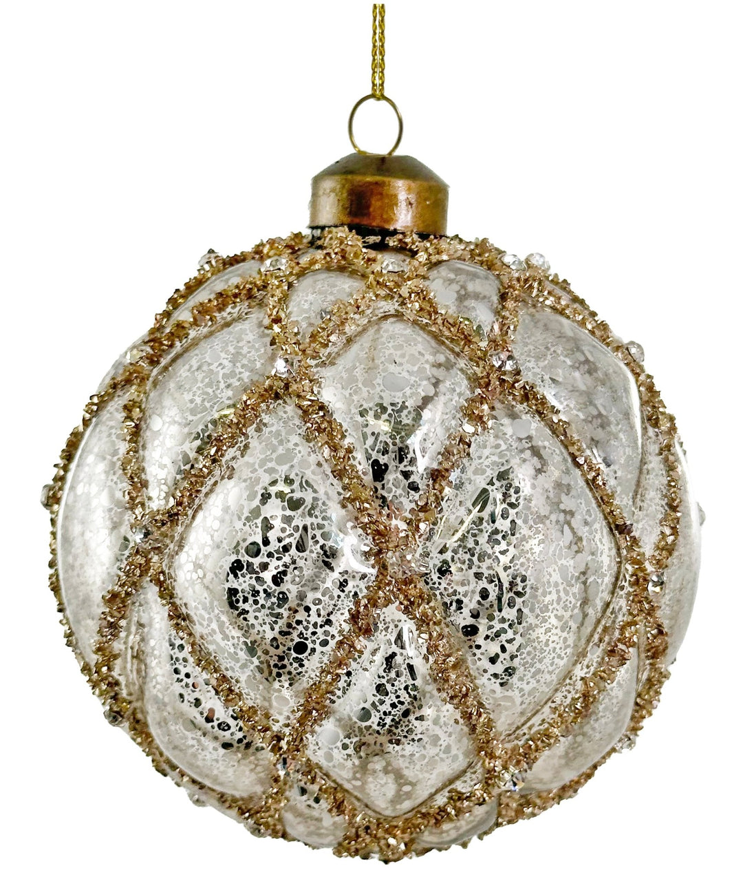 Bola de Navidad Dorée Snow Mediana Set/2 - La Compañía Francesa