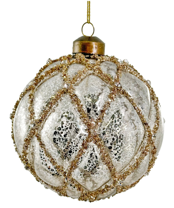 Bola de Navidad Dorée Snow Mediana Set/2 - La Compañía Francesa