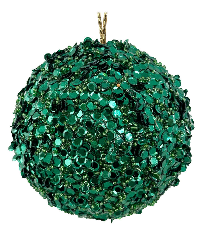 Bola de Navidad Étincelle Vert Forêt Mediana Set/4 - La Compañía Francesa