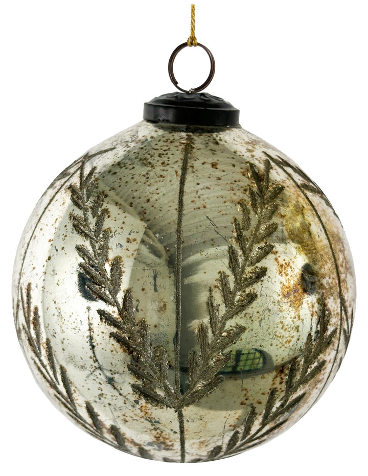 Bola de Navidad Gravée Or Vieilli Mediana - La Compañía Francesa