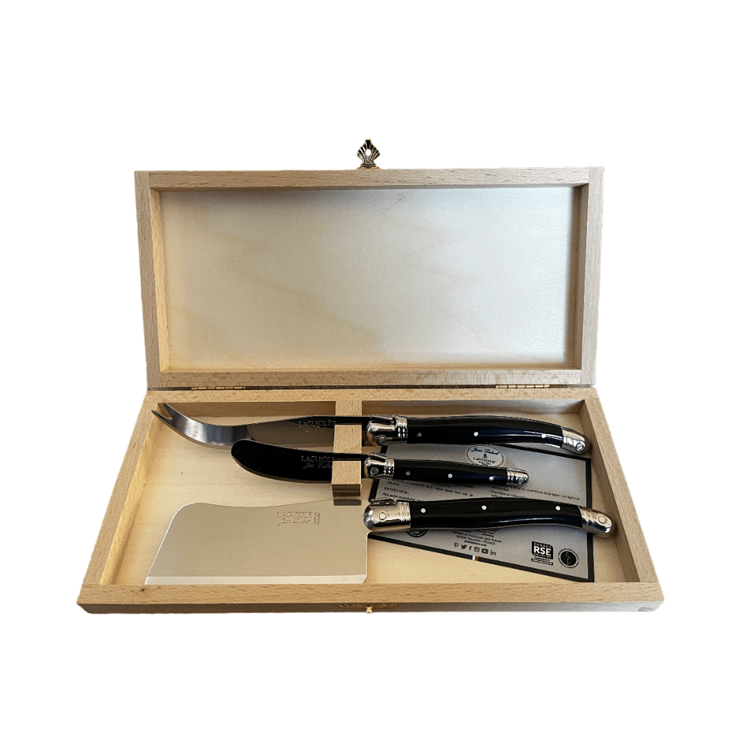 Caja Cuchillos Queso Negro - La Compañía Francesa