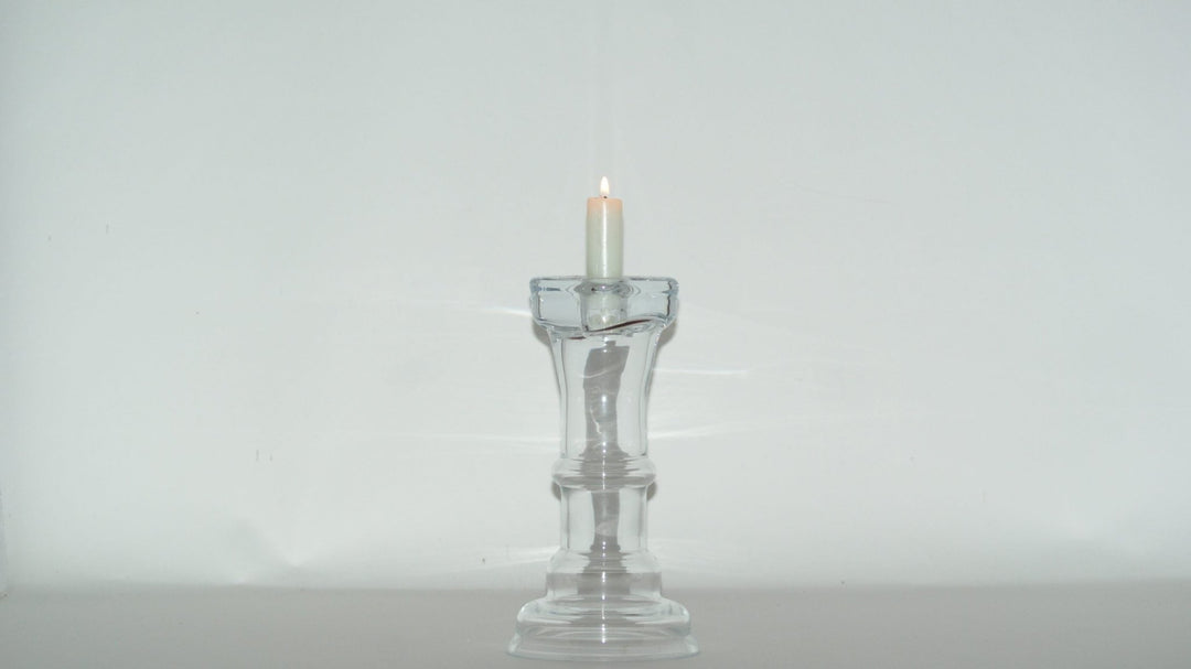 Candelabro de Cristal Transparente Alto - La Compañía Francesa