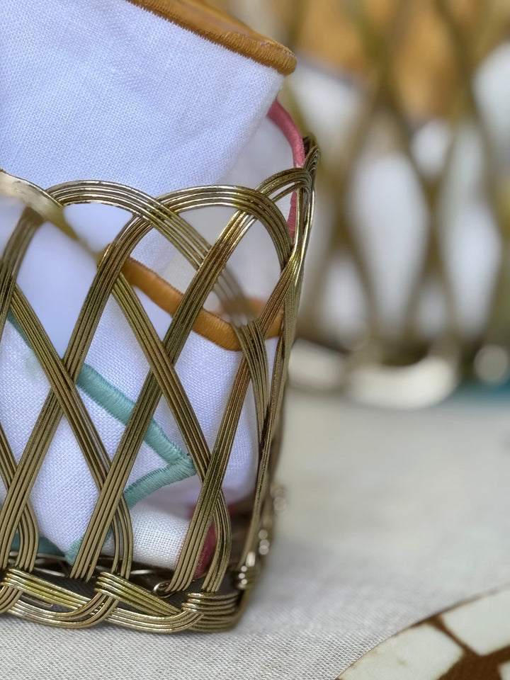 Cesta Copper Rectangular Pequeña - La Compañía Francesa