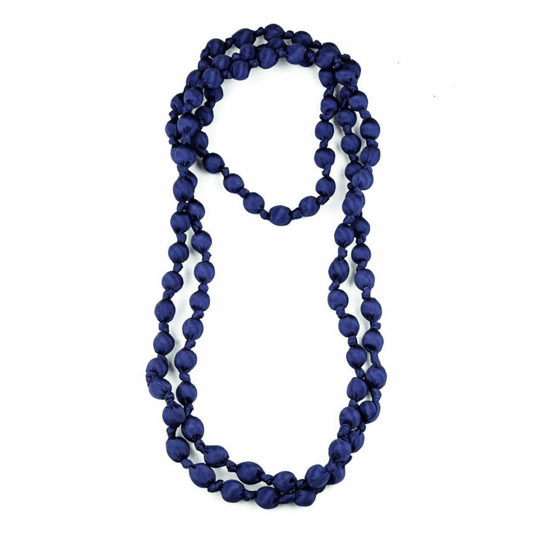 Collar Seda Azul Navy - La Compañía Francesa