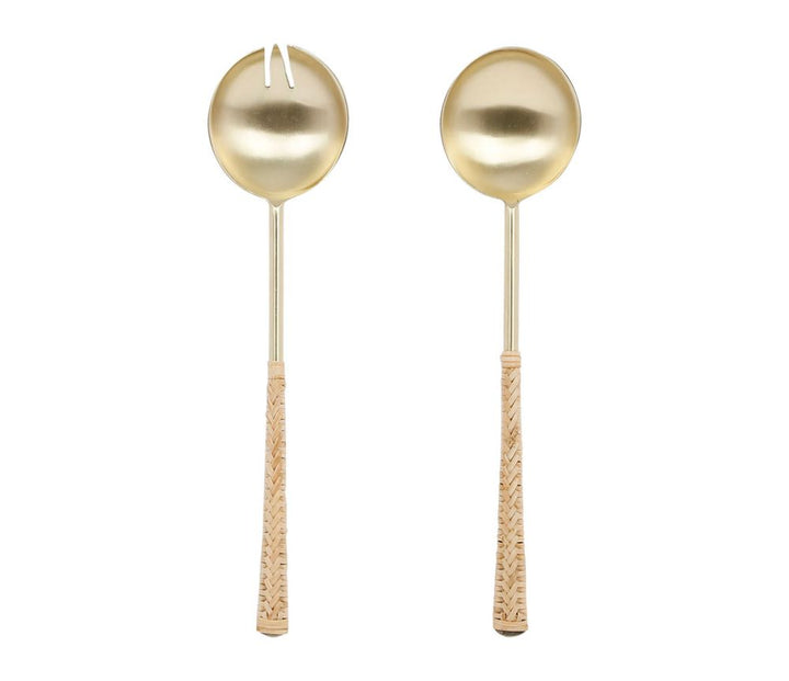 Cubiertos de Servir Gold Bambú Set/2