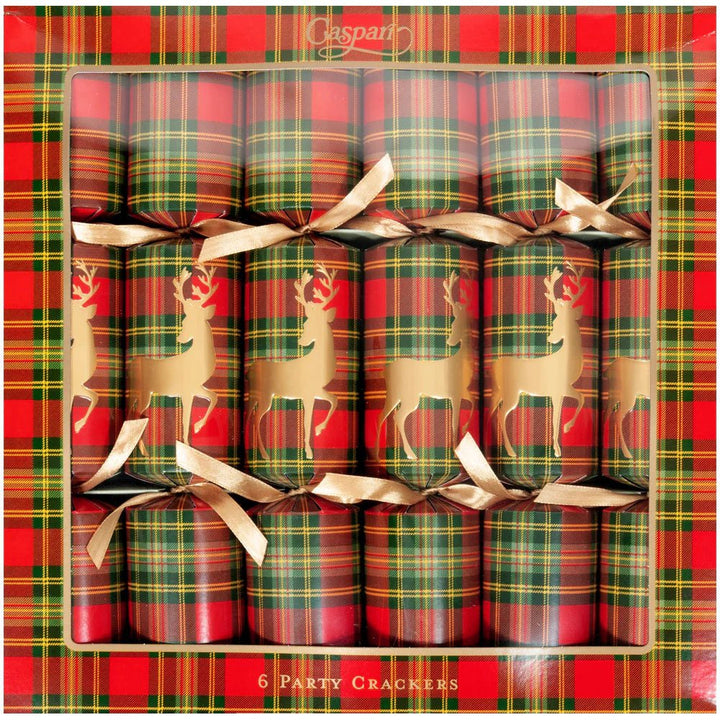 Crackers de Navidad Reindeer Tartan - La Compañía Francesa