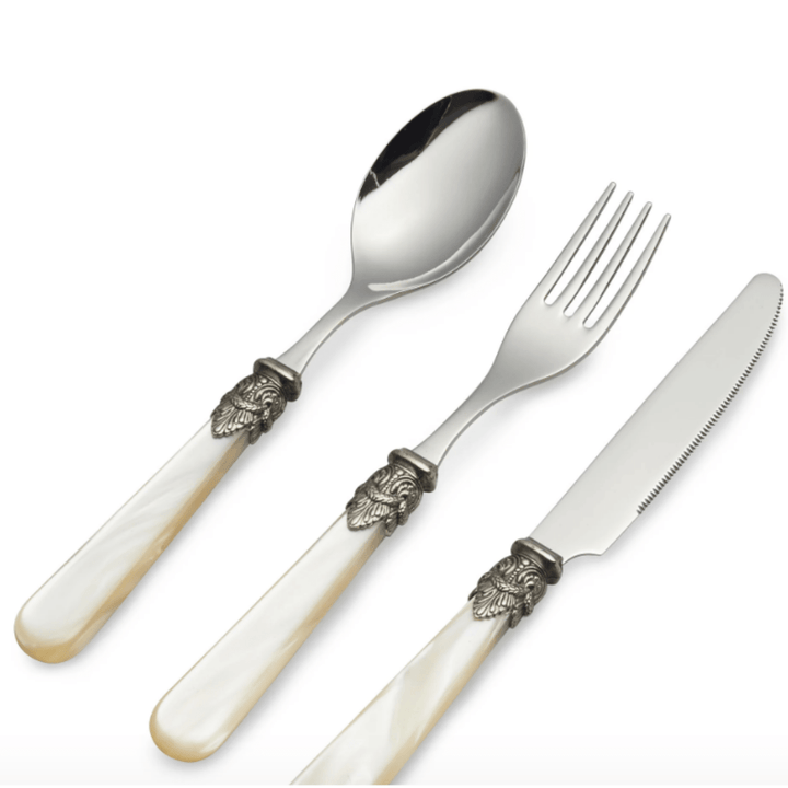 Cubiertos de Nácar con Brillo Marfil Para Desayuno Set/6 - La Compañía Francesa