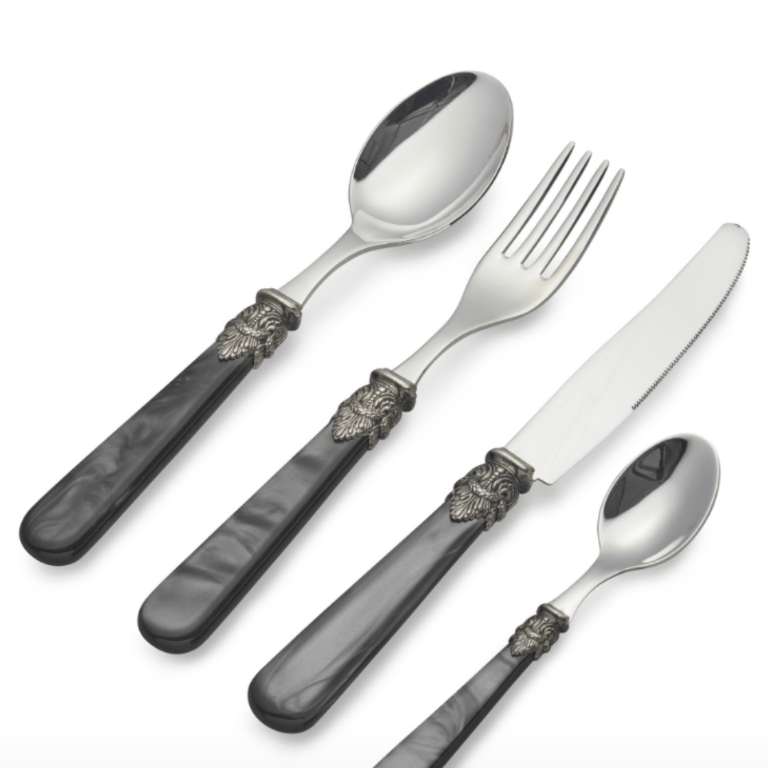 Cubiertos de Nácar con Brillo Negros Set/6 - La Compañía Francesa