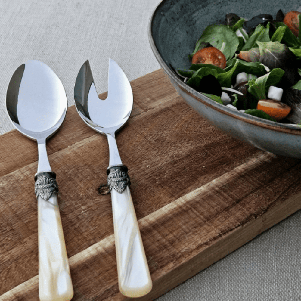 Cubiertos Para Servir de Nácar Color Marfil - La Compañía Francesa