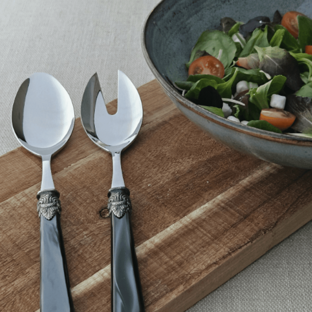 Cubiertos Para Servir de Nácar Color Negro - La Compañía Francesa