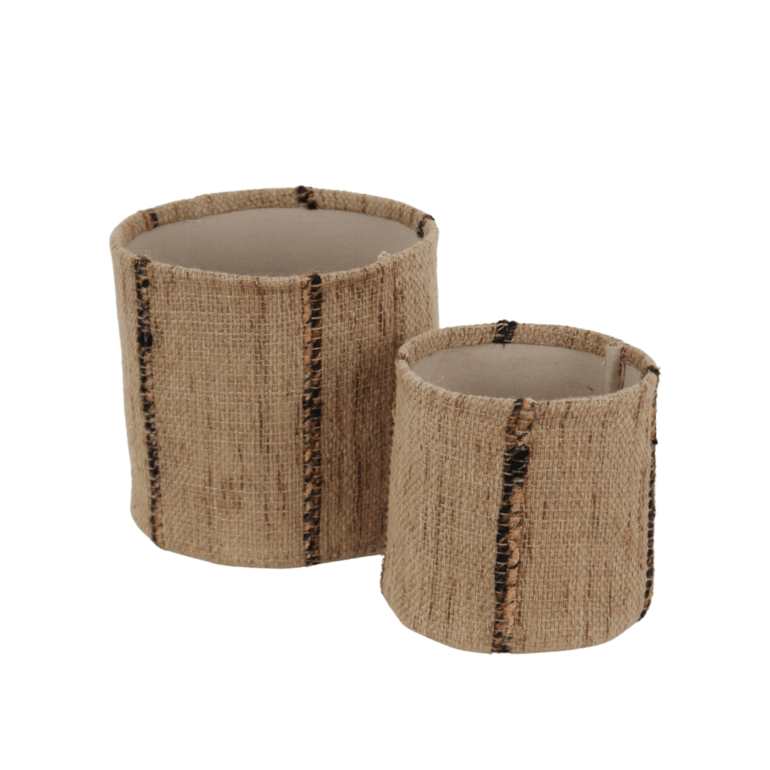 Cubre Macetas de Yute Tribal Pequeño - La Compañía Francesa