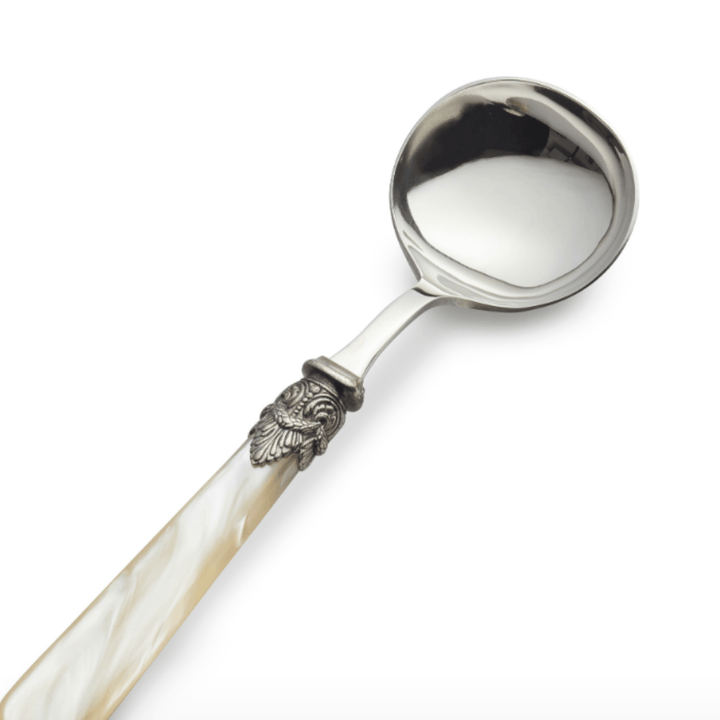 Cuchara Para Salsa de Nácar Color Marfil - La Compañía Francesa