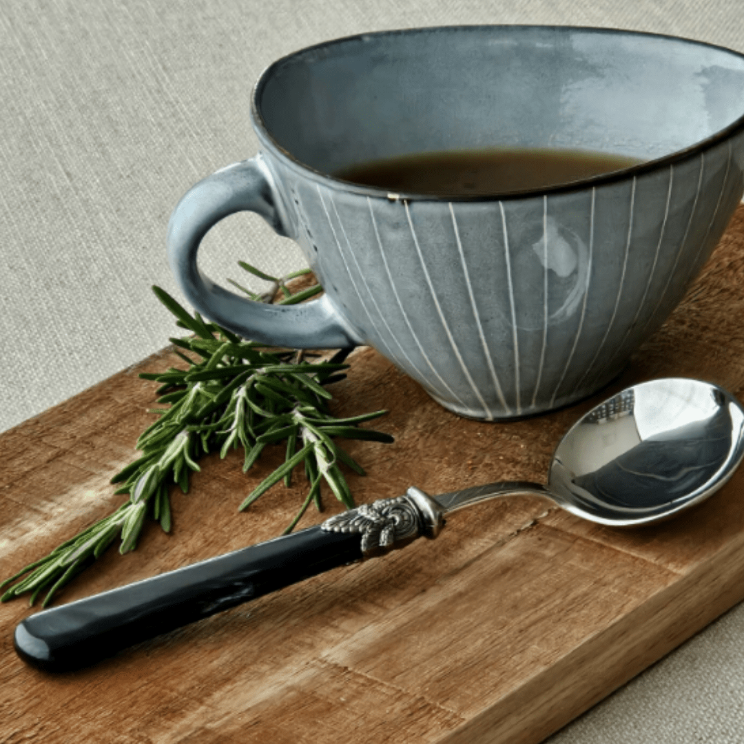 Cuchara Para Salsa de Nácar Color Negro - La Compañía Francesa