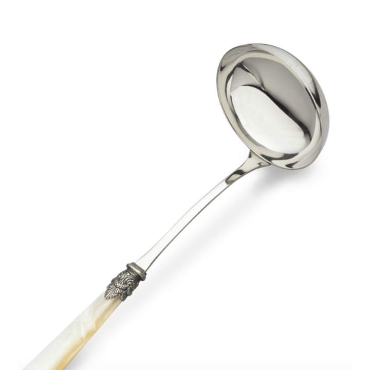Cuchara Para Sopa de Nácar Color Marfil - La Compañía Francesa