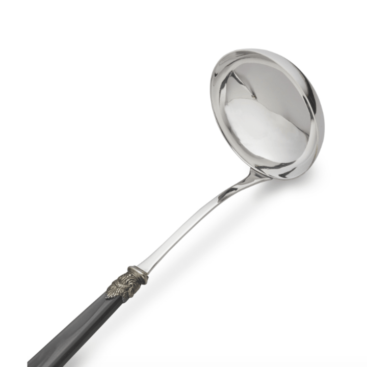 Cuchara Para Sopa de Nácar Color Negro - La Compañía Francesa