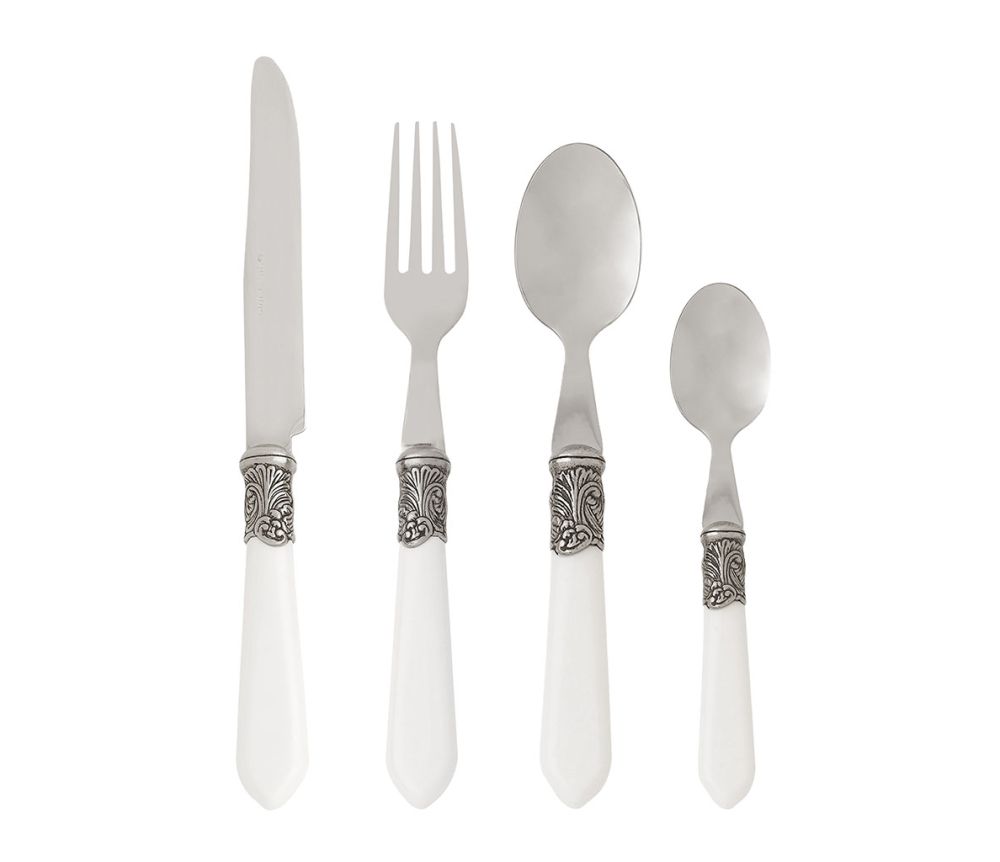 Couverts White Baroque Set/48
