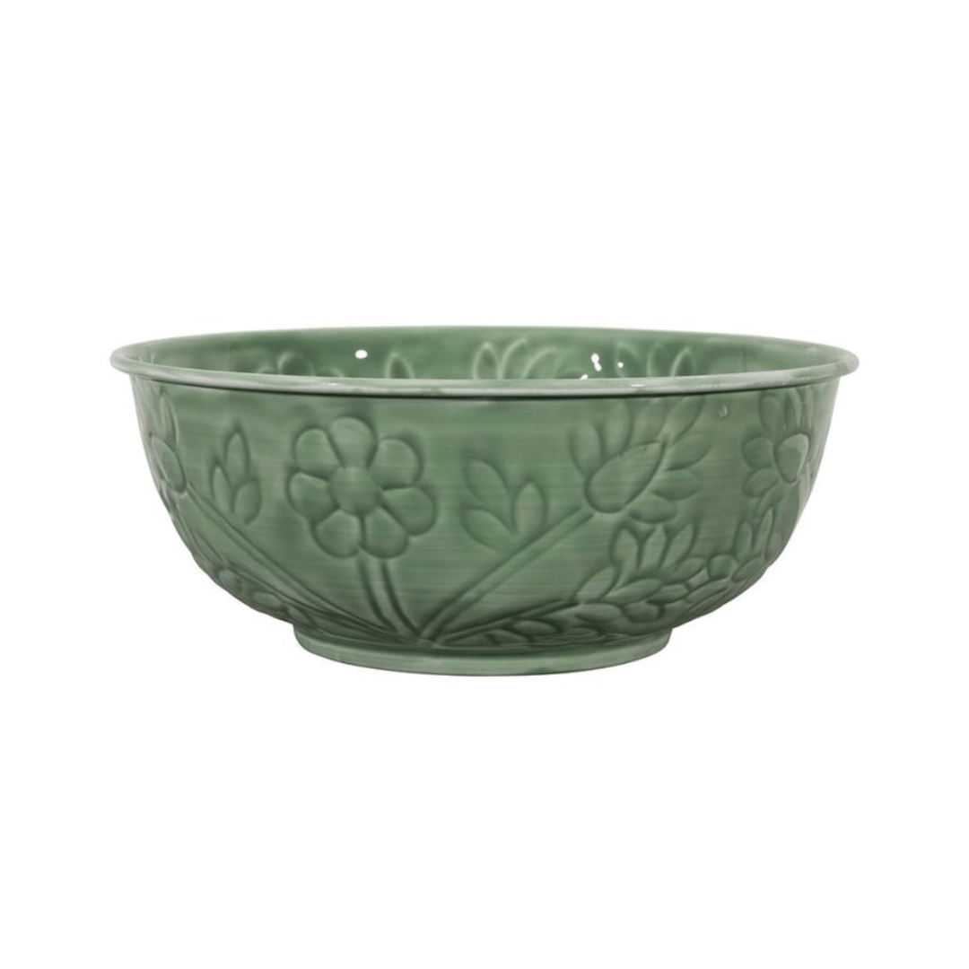 Ensaladera Floral Verde Salvia - La Compañía Francesa