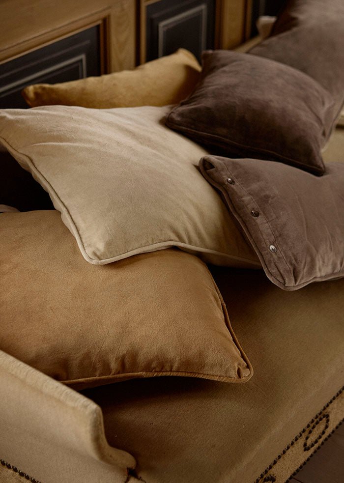 Funda de Cojín Velours Vainilla 50 x 50 CM - La Compañía Francesa