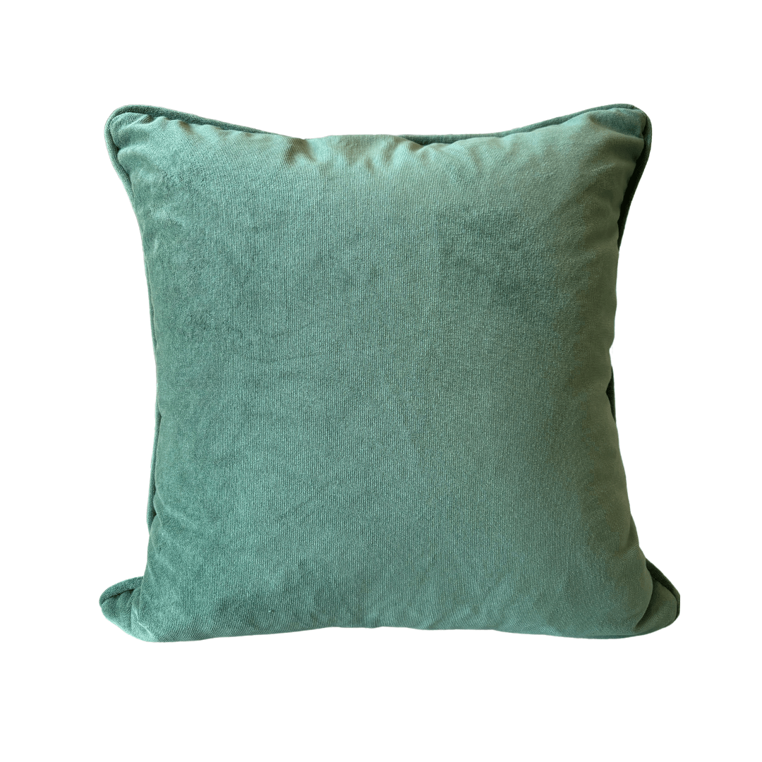 Funda de Cojín Verde Velvet - La Compañía Francesa
