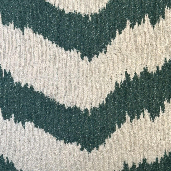 Funda de Cojín Verde Zig Zag - La Compañía Francesa