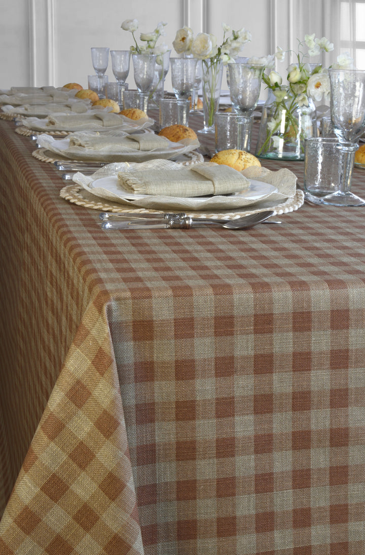 Mantel Resinado Vichy Teja