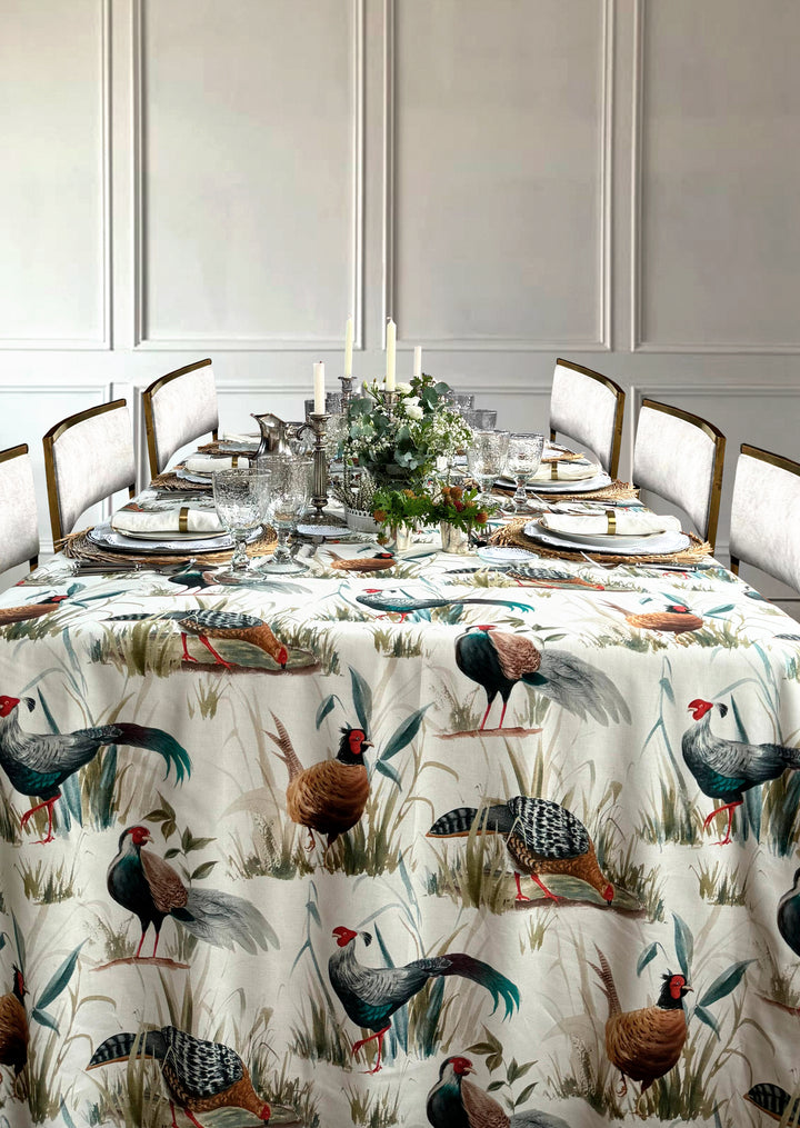 Mantel Estampado Faisanes