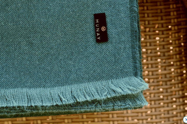 Manta Baby Alpaca Premium | Verde Azulado - La Compañía Francesa