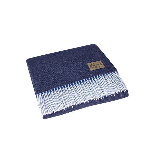 Manta Gold Plaid | Azul - La Compañía Francesa