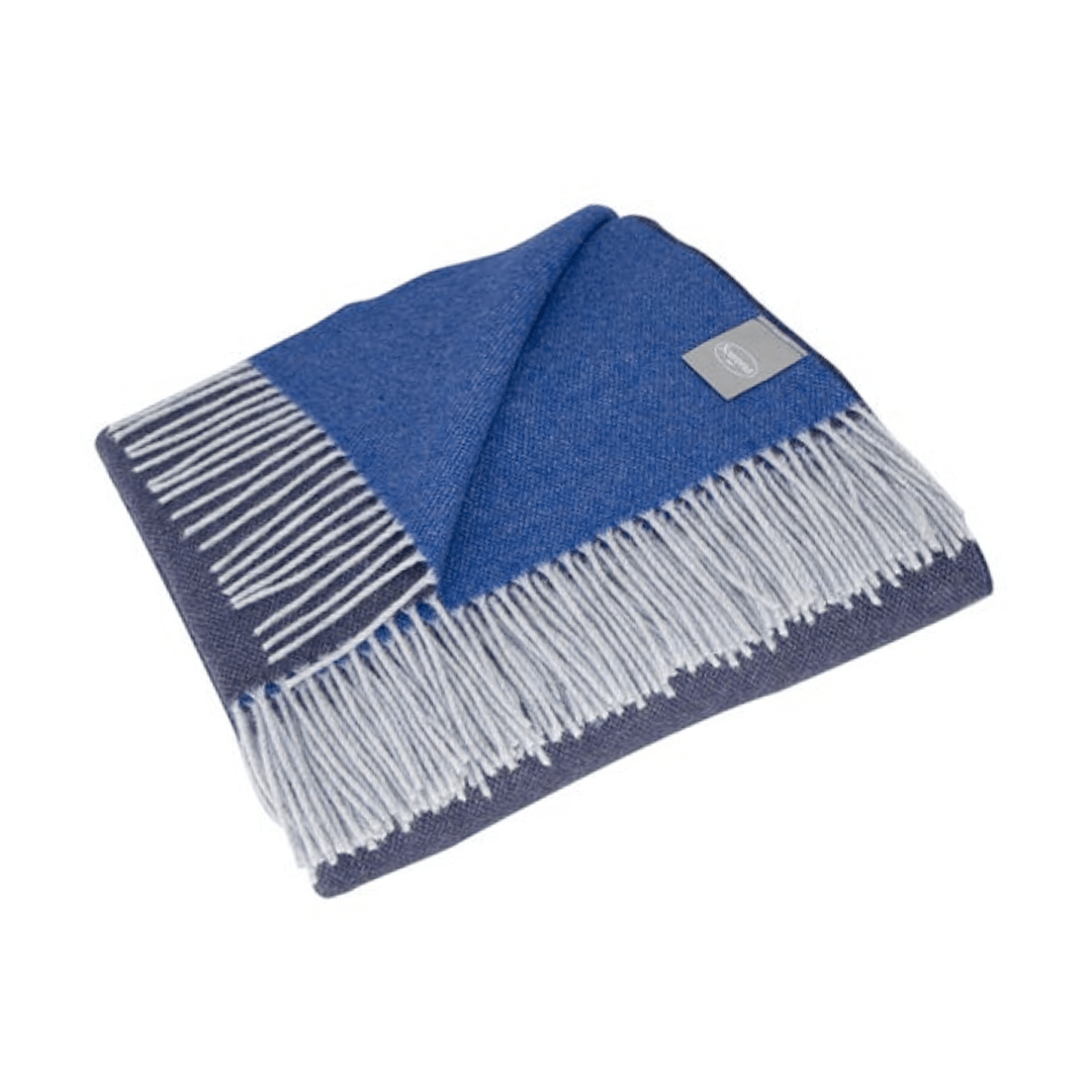 Manta Gold Plaid | Azul - La Compañía Francesa