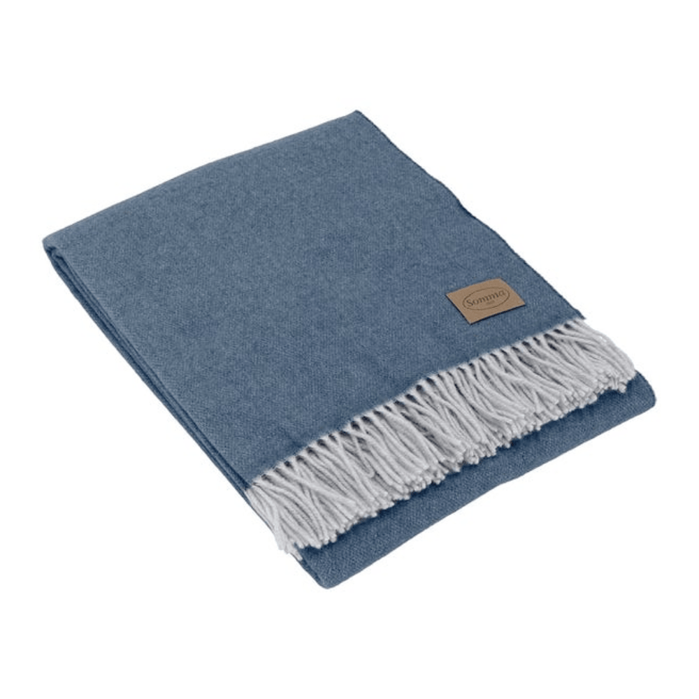 Manta Gold Plaid | Azul/Tabaco - La Compañía Francesa