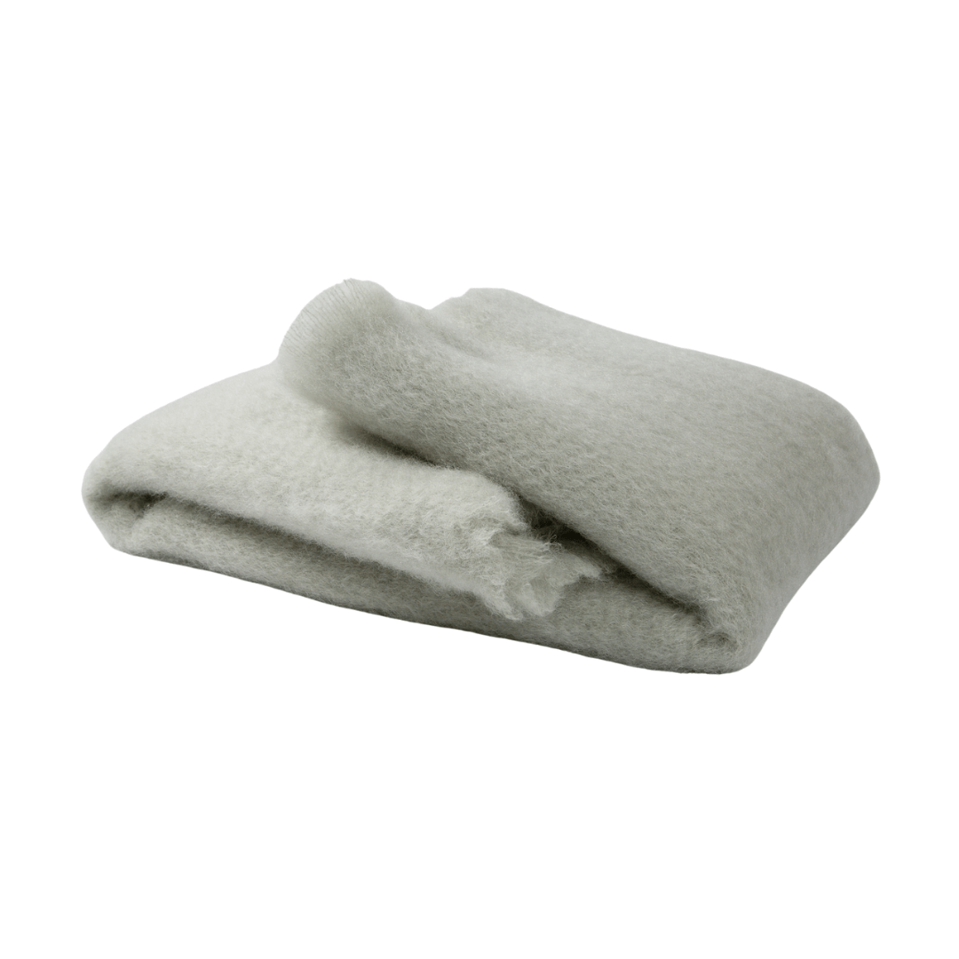 Manta Mohair Verde Agua Grisaceo - La Compañía Francesa