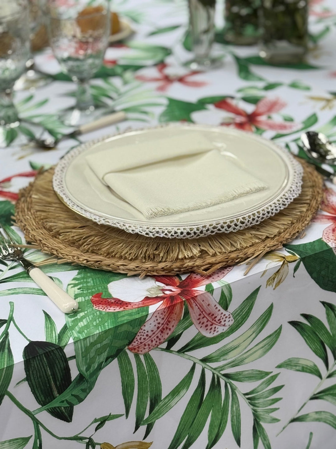 Mantel Estampado Flor de Tiaré - La Compañía Francesa