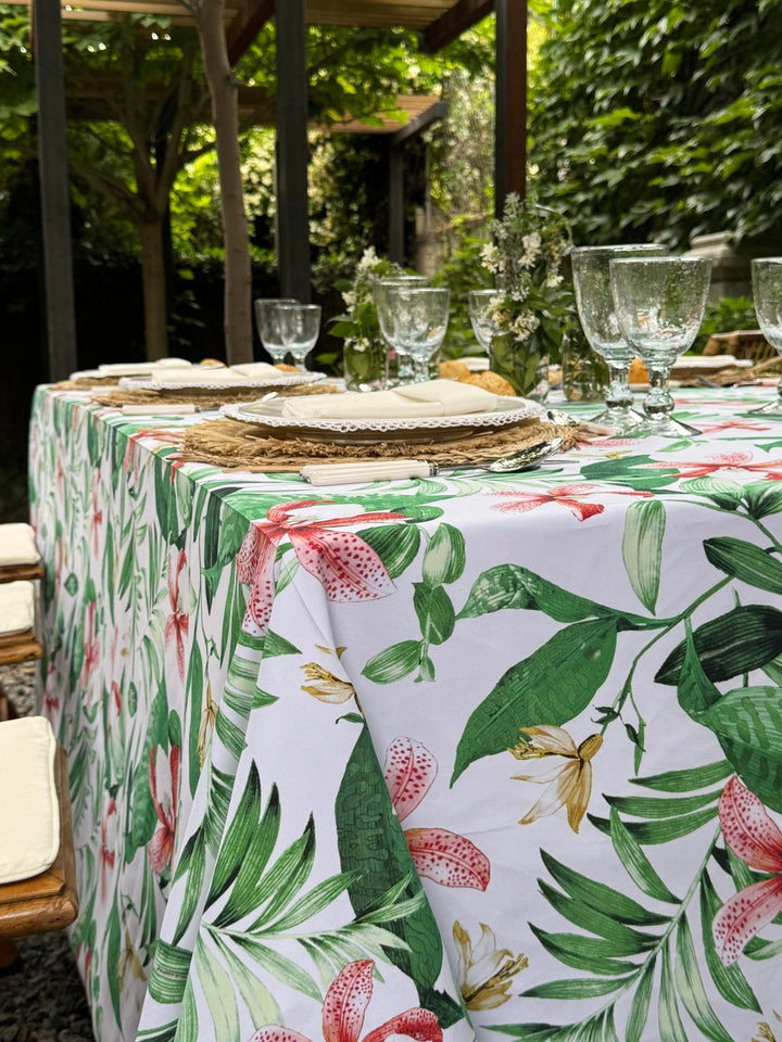 Mantel Estampado Flor de Tiaré - La Compañía Francesa