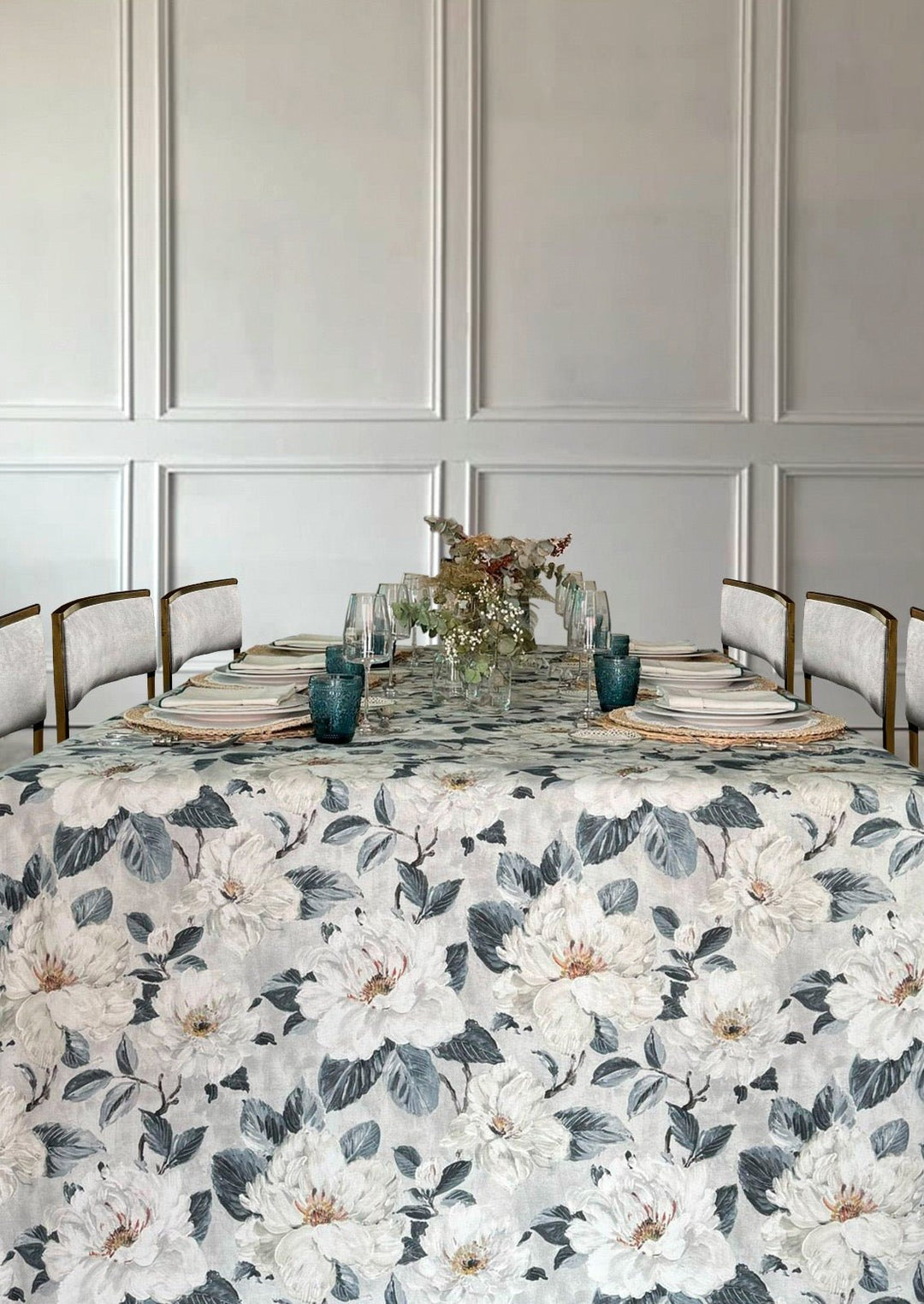 Mantel Estampado White Garden - La Compañía Francesa