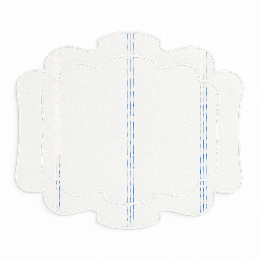 Mantel Individual Ovalado Blue Stripes Set/2 - La Compañía Francesa