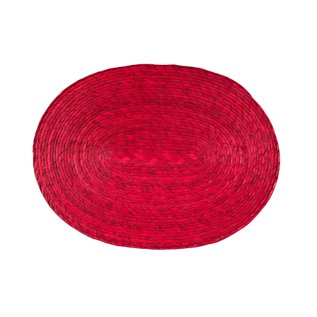 Mantel Individual Ovalado Carmín Set/6 - La Compañía Francesa